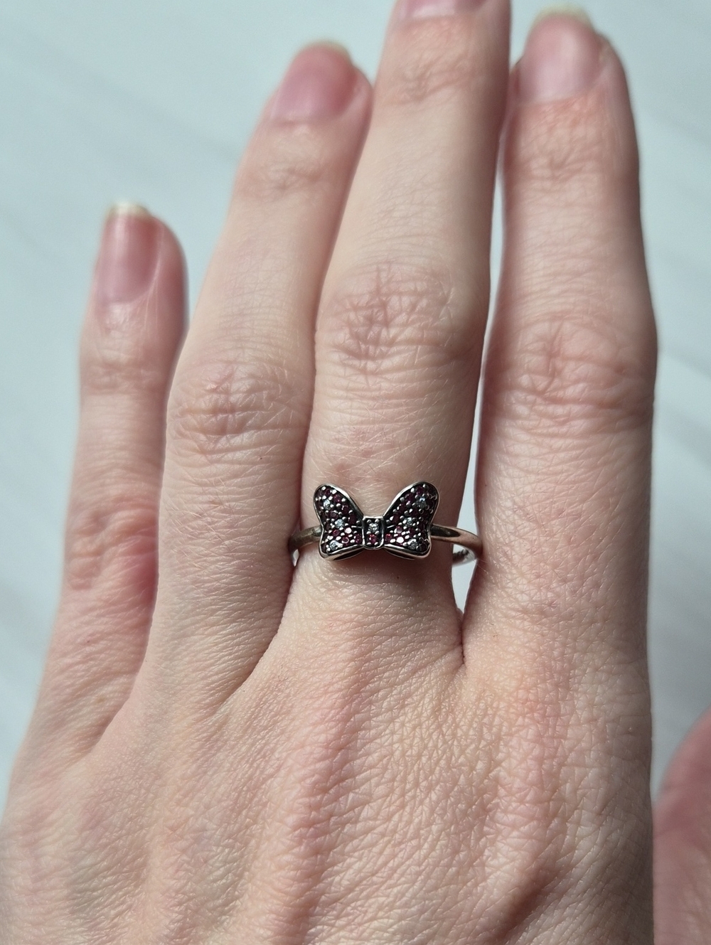 pandora disney minnie mouse bow ring